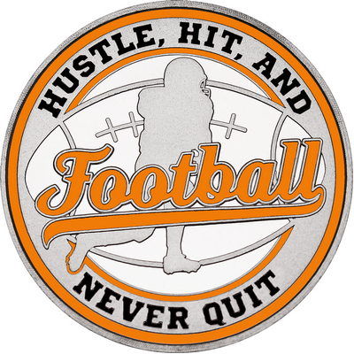 Orange "Football" with Orange Outer Circular Borders